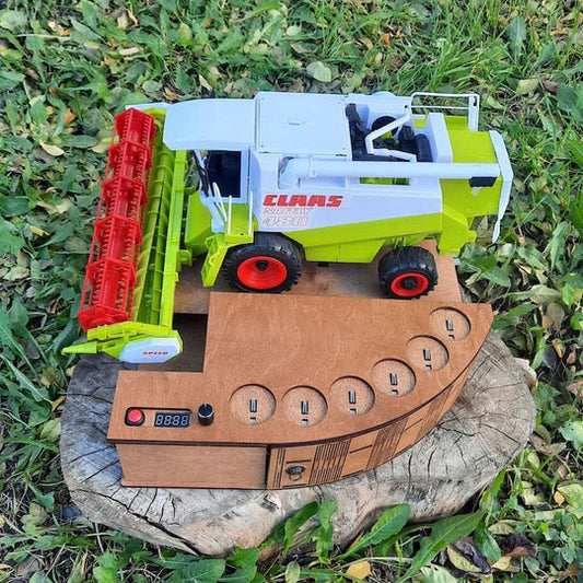 Green-Maxi: Dosador automático de shots com design de colheitadeira