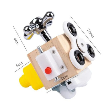 Cubo Montessori de jogos e aprendizado