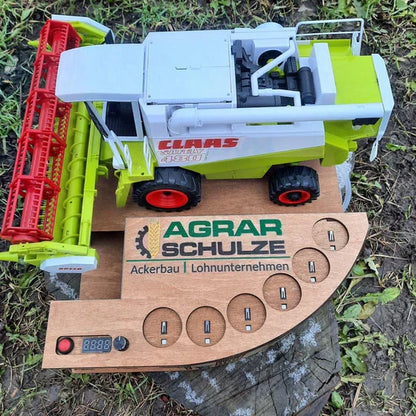 Green-Maxi: Dosador automático de shots com design de colheitadeira