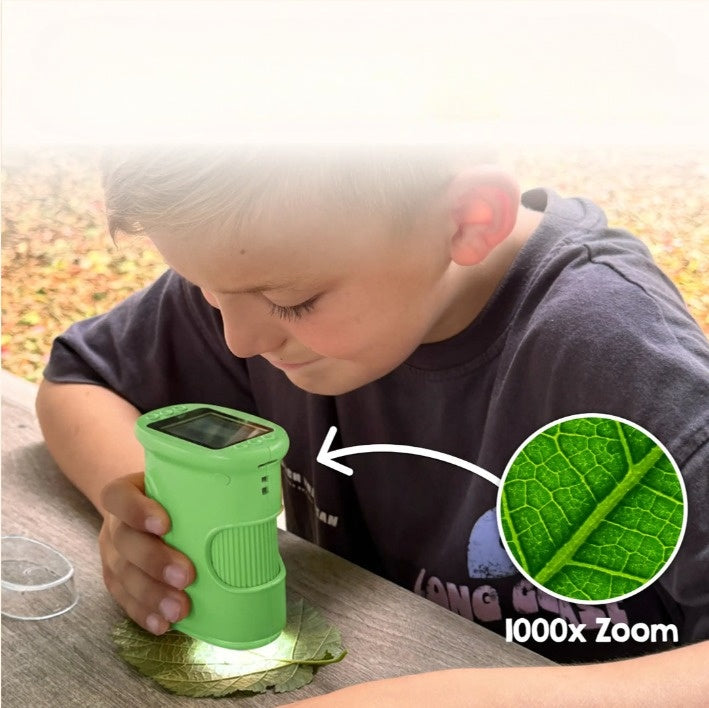 Microscópio digital infantil para explorações