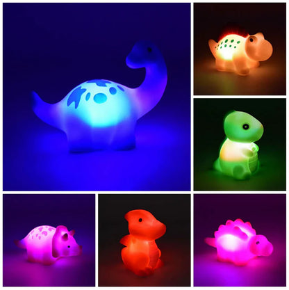 Brinquedo aquático de dinossauro luminoso