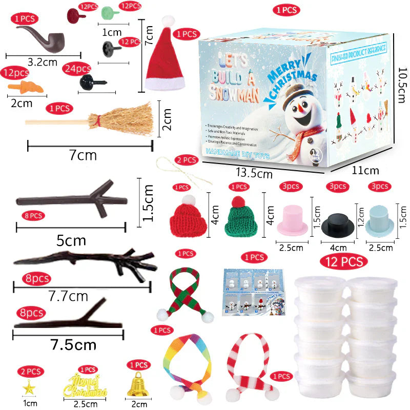 Kit criativo de boneco de neve DIY para crianças