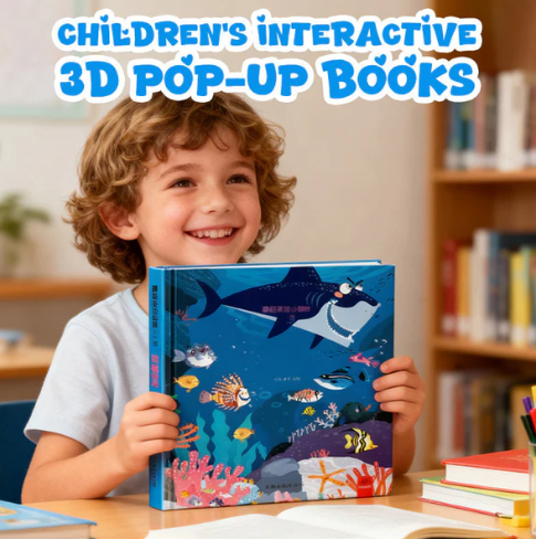 Livros infantis interativos 3D pop-up