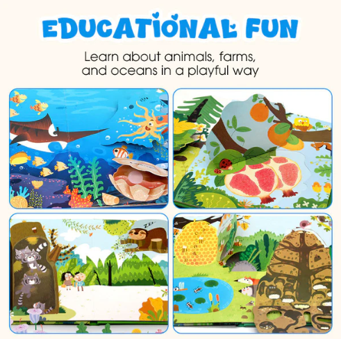 Livros infantis interativos 3D pop-up