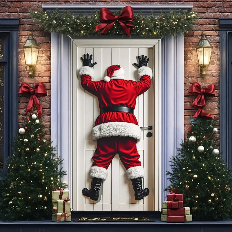 Decoração de porta de Natal