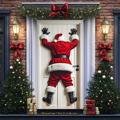 Decoração de porta de Natal