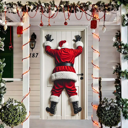 Decoração de porta de Natal