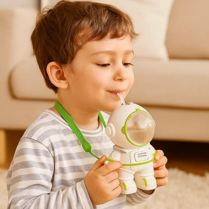 Garrafa de água infantil – design de astronauta